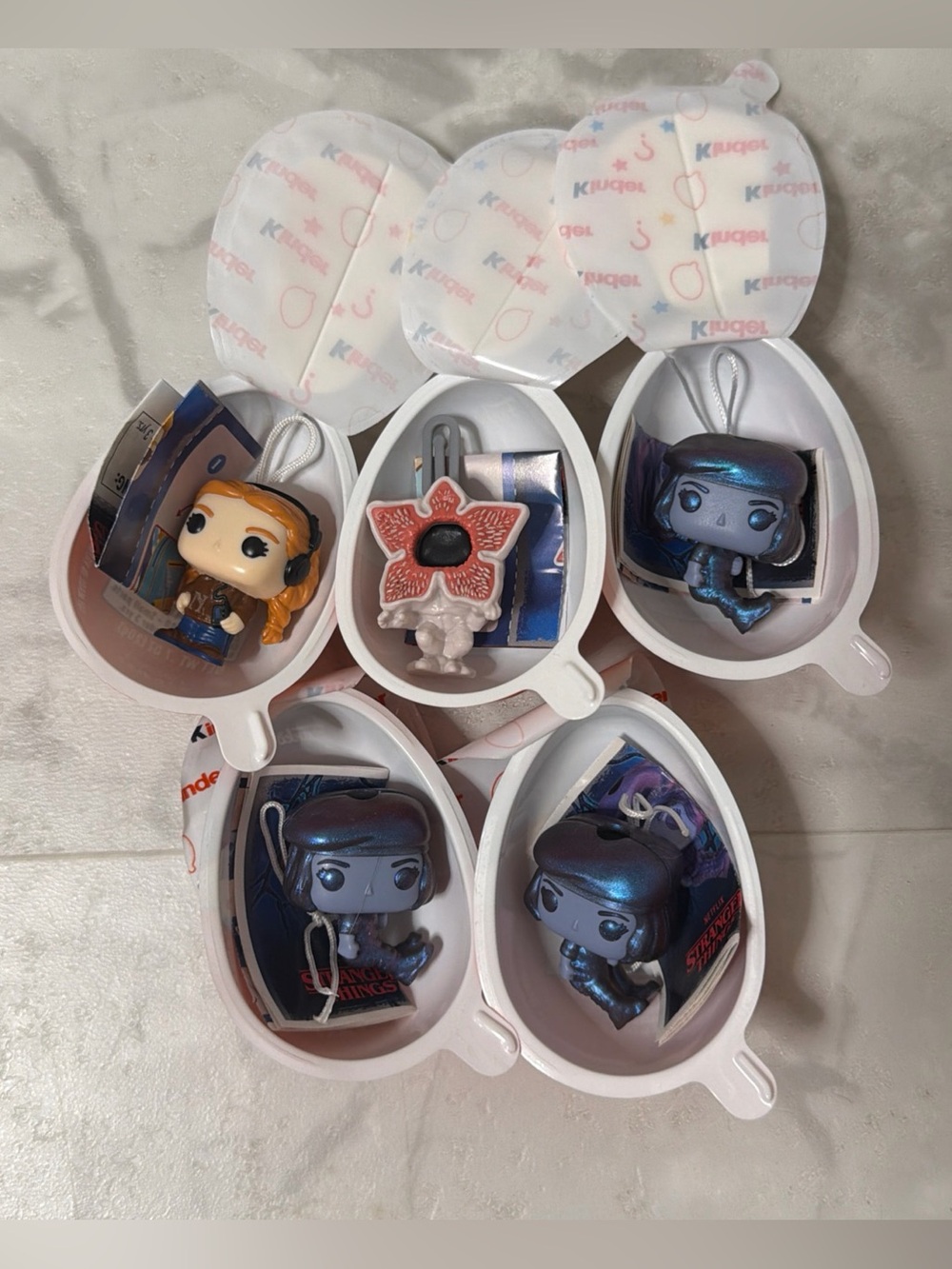 Kinder Joy Stranger Things Funko Pop Mini Figure Lot Of 5 Max Robin Demogorgon